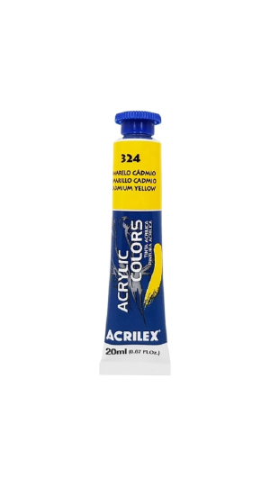 TINTA ACRILICA BISNAGA 20ML AMARELO DE CÁDIMIO 324 ACRILEX