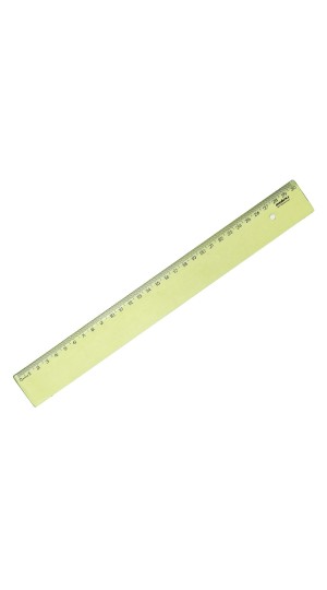 RÉGUA PLÁSTICA 30CM AMARELO WALEU