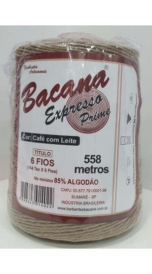 BARBANTE EXPRESSO CAFÉ COM LEITE 6 FIOS 600G.