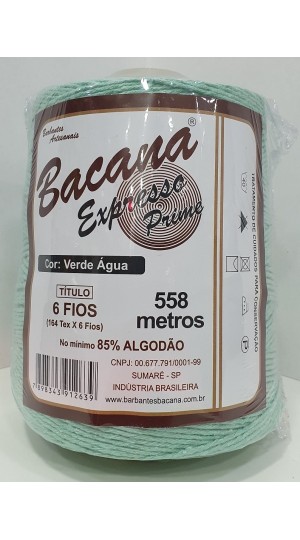 BARBANTE EXPRESSO VERDE ÁGUA 6 FIOS 600G.
