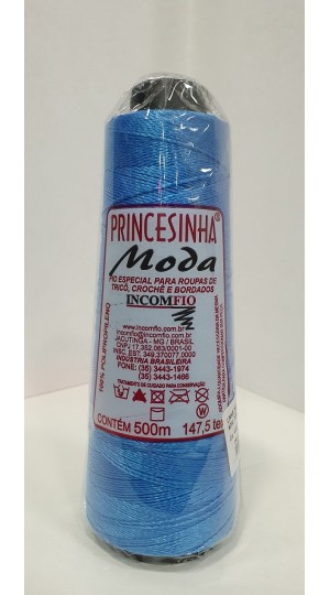 LINHA PRINCESINHA MODA 27 AZUL TURQUESA