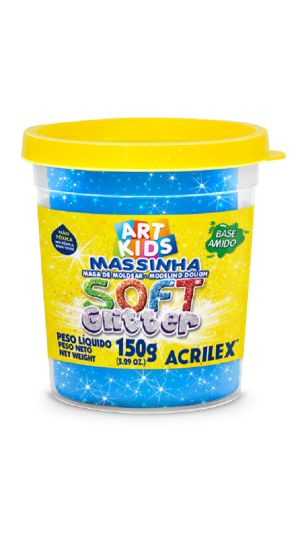 MASSA DE MODELAR SOFT C/ CLITER 150G. 204 AZUL
