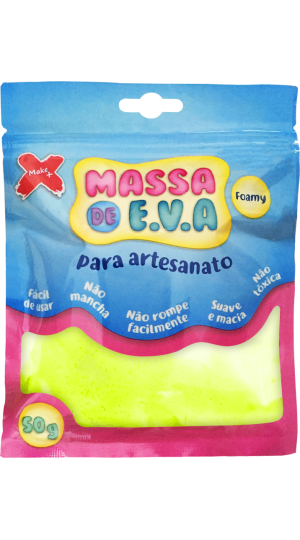 MASSA DE EVA 50G. AMARELO LIMÃO MAKE MAIS